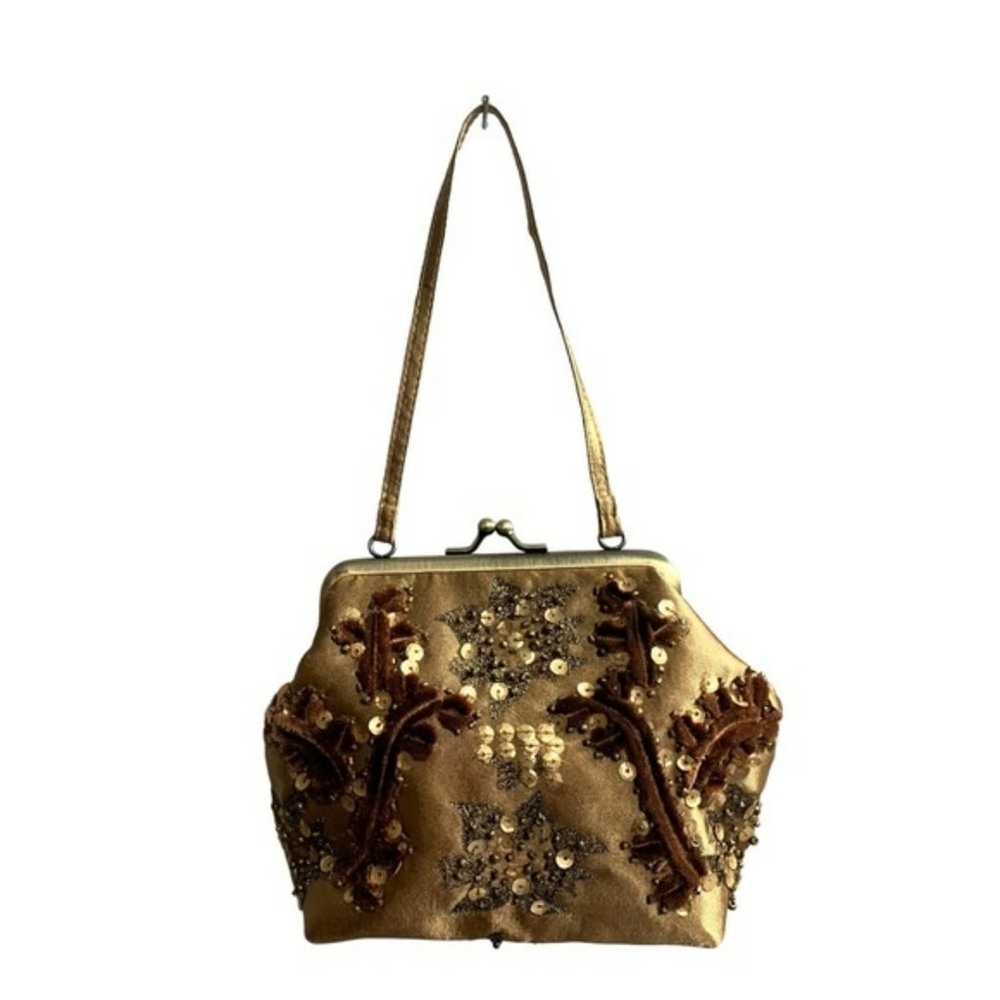 Mes Ami Vintage Brown Sequined Beaded Mini Bag - image 12