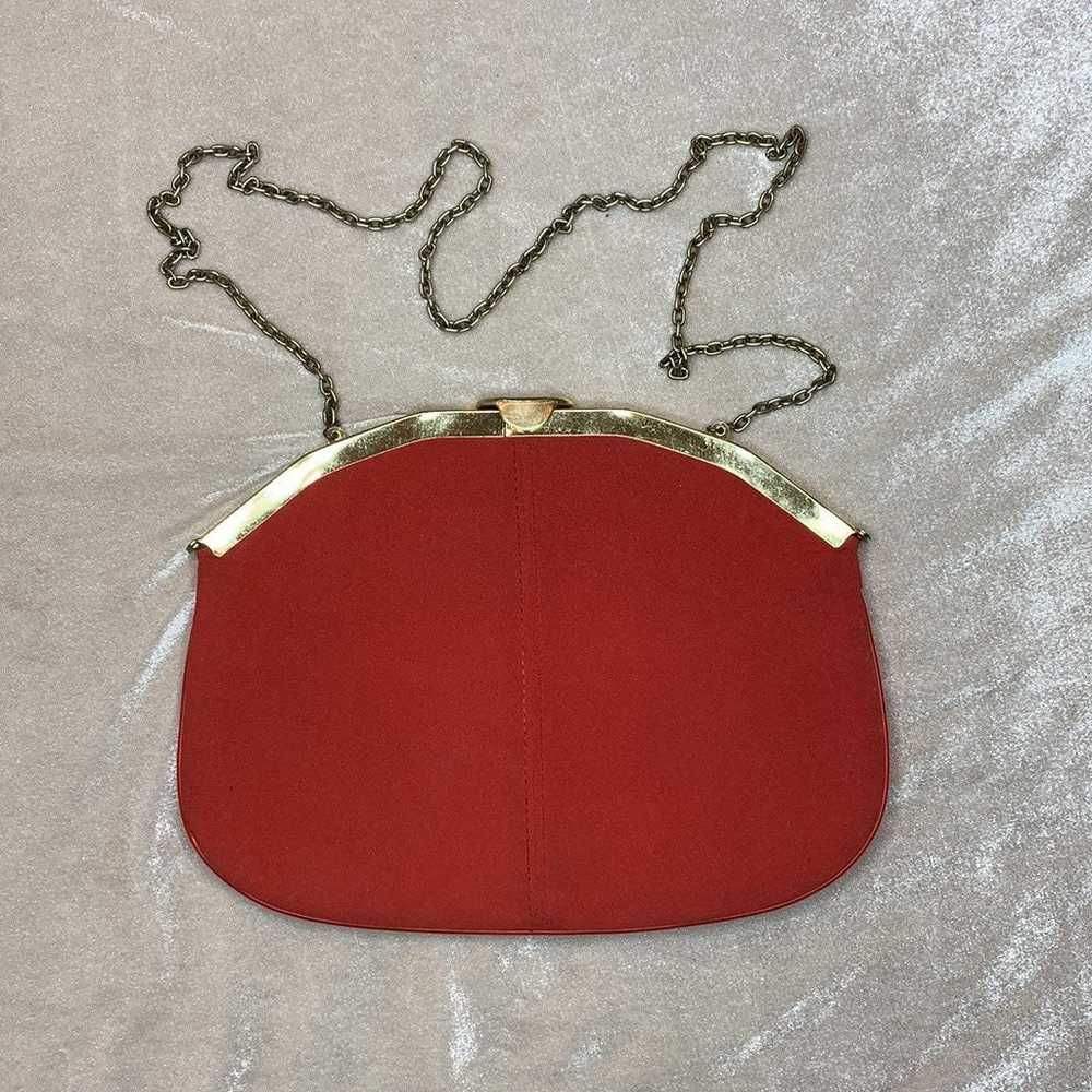 Vintage red velvet purse - image 1