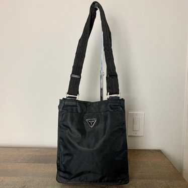 VTG GUESS Black Nylon Tote Bag - image 1