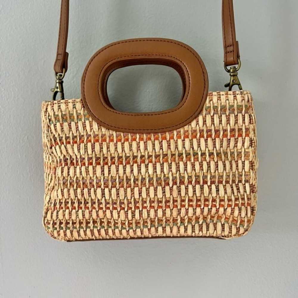 Fossil Woven Small Basket Handbag Crossbody - image 2