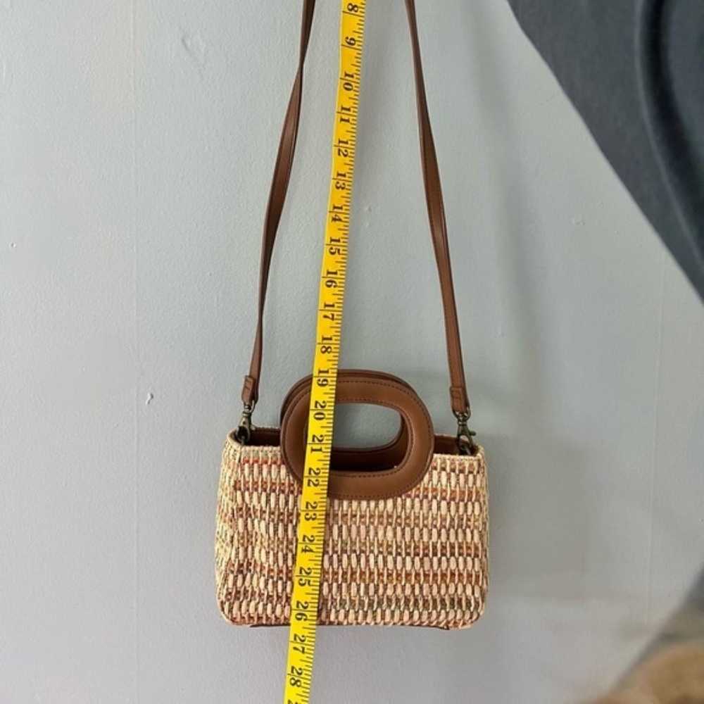 Fossil Woven Small Basket Handbag Crossbody - image 4