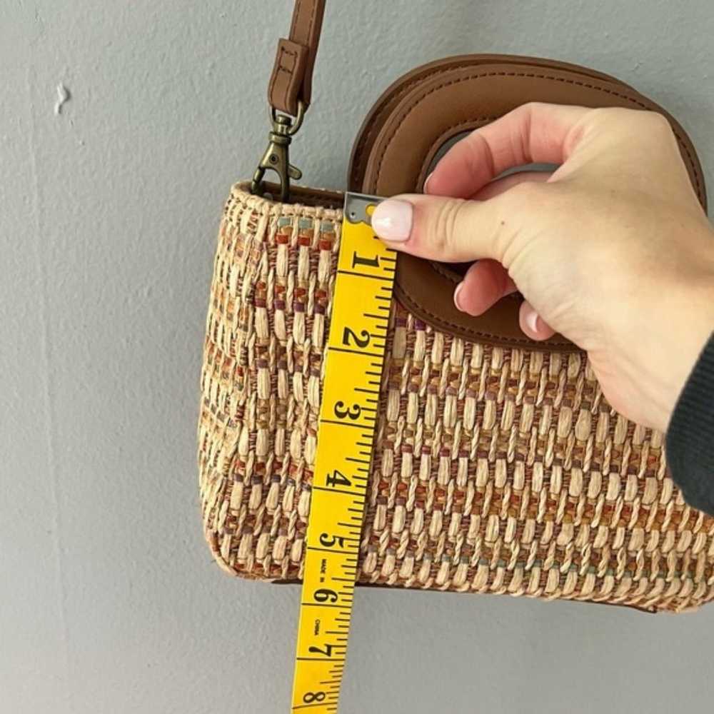 Fossil Woven Small Basket Handbag Crossbody - image 5