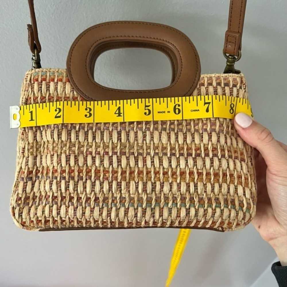 Fossil Woven Small Basket Handbag Crossbody - image 7