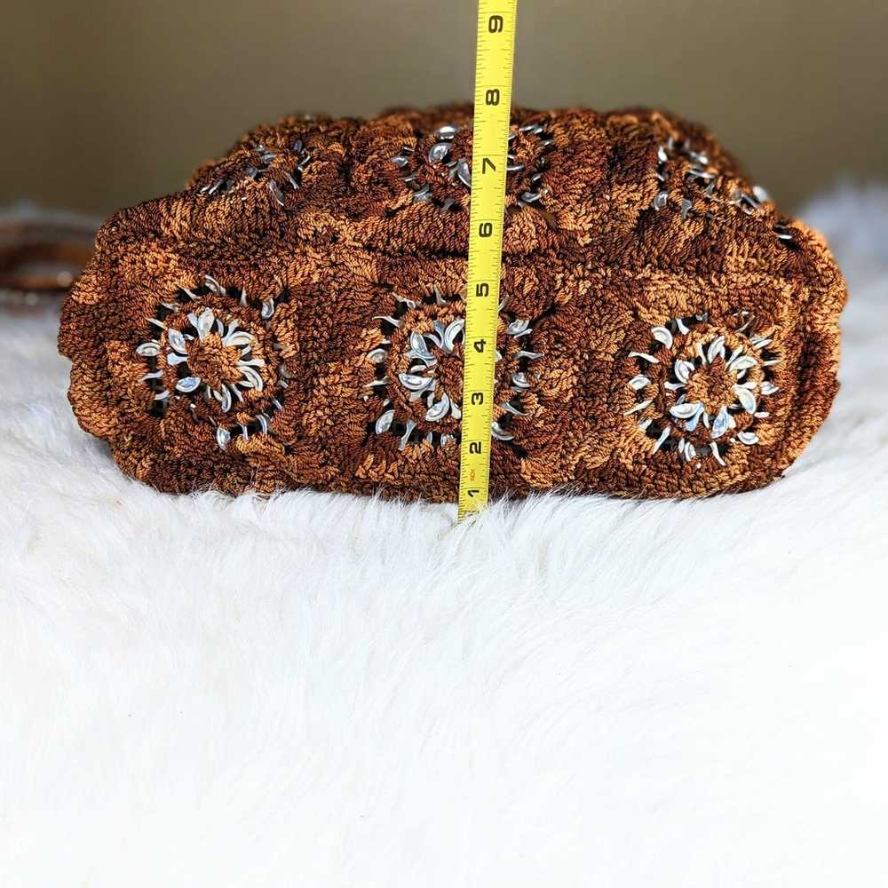 Vintage Hand Crocheted Bottle Cap Granny Core Squ… - image 4