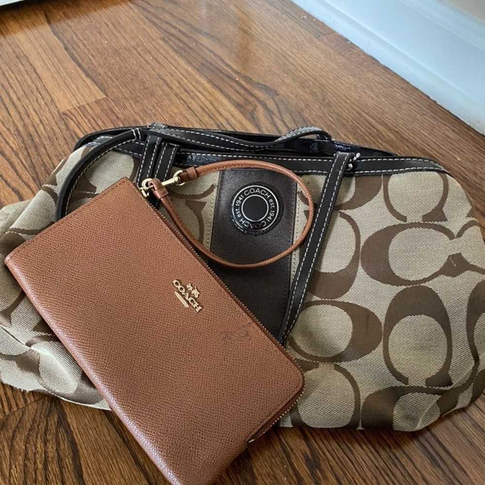 VINTAGE COACH BAG AND WALLET - image 1