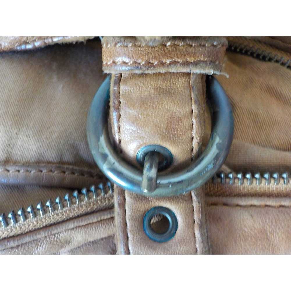 TOSCA BLU Brown Leather Shoulder Bag Purse Zip Up… - image 12