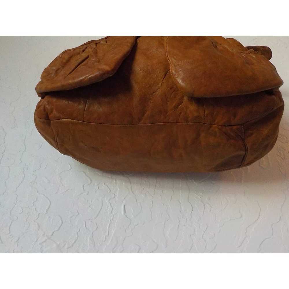 TOSCA BLU Brown Leather Shoulder Bag Purse Zip Up… - image 3