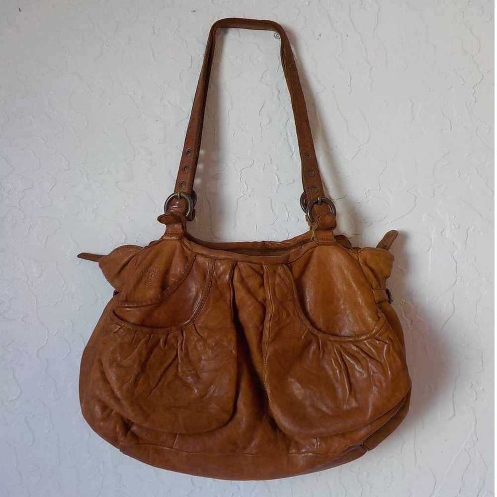 TOSCA BLU Brown Leather Shoulder Bag Purse Zip Up… - image 6