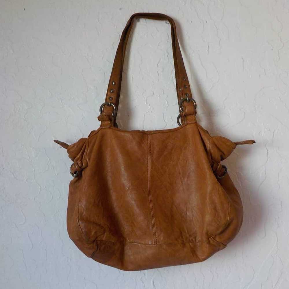 TOSCA BLU Brown Leather Shoulder Bag Purse Zip Up… - image 9