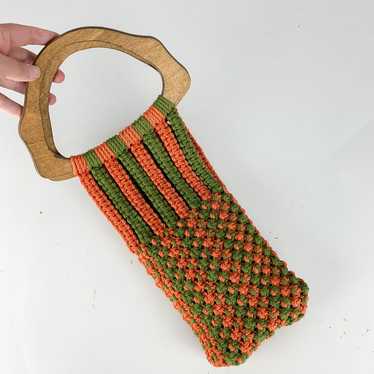 Vintage 70’s Boho Macrame Crochet Woven Knotted K… - image 1