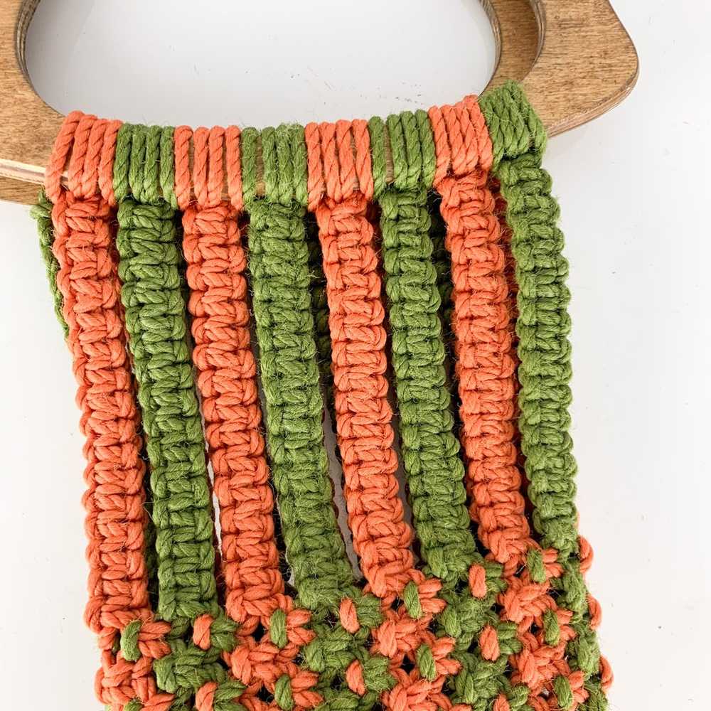 Vintage 70’s Boho Macrame Crochet Woven Knotted K… - image 8