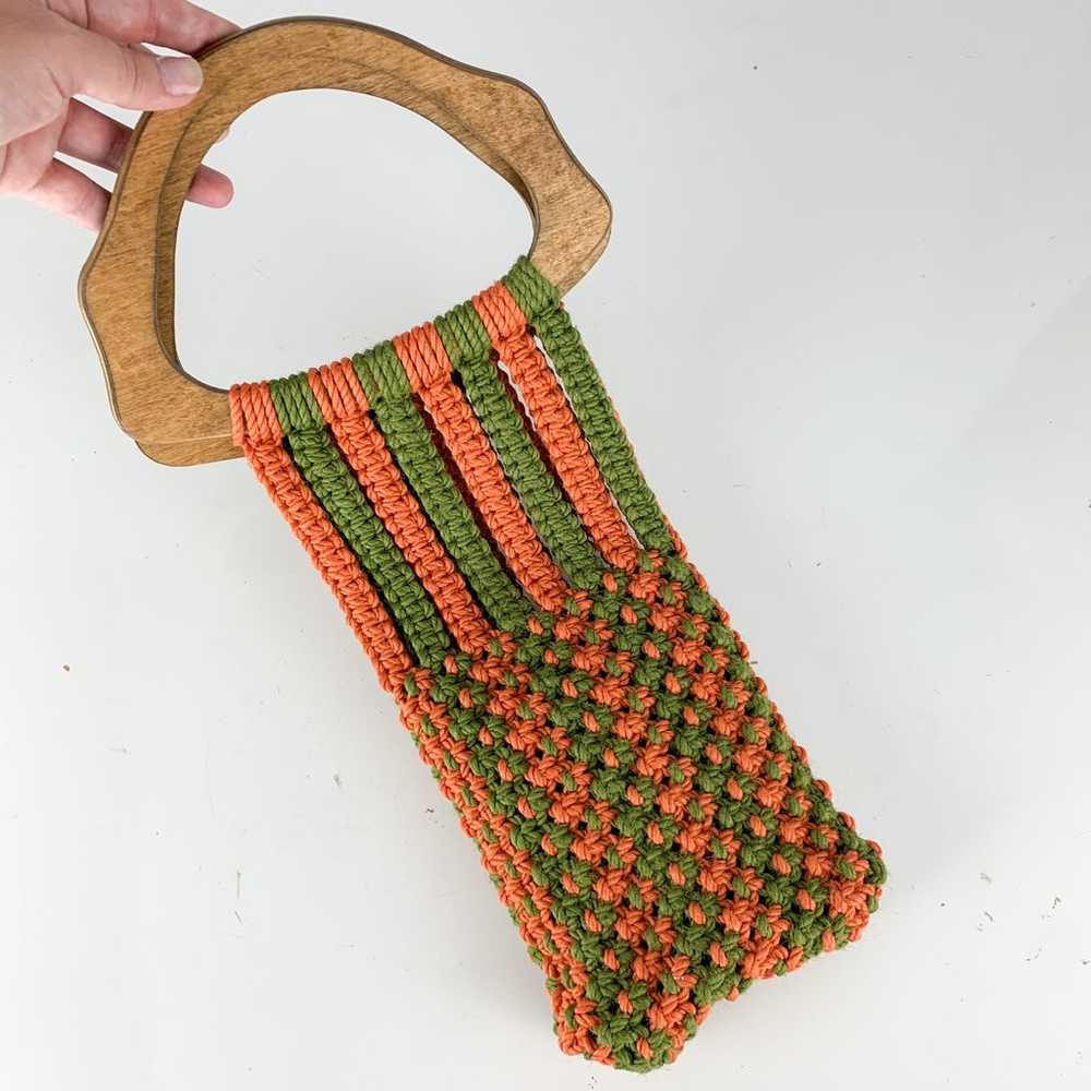 Vintage 70’s Boho Macrame Crochet Woven Knotted K… - image 9