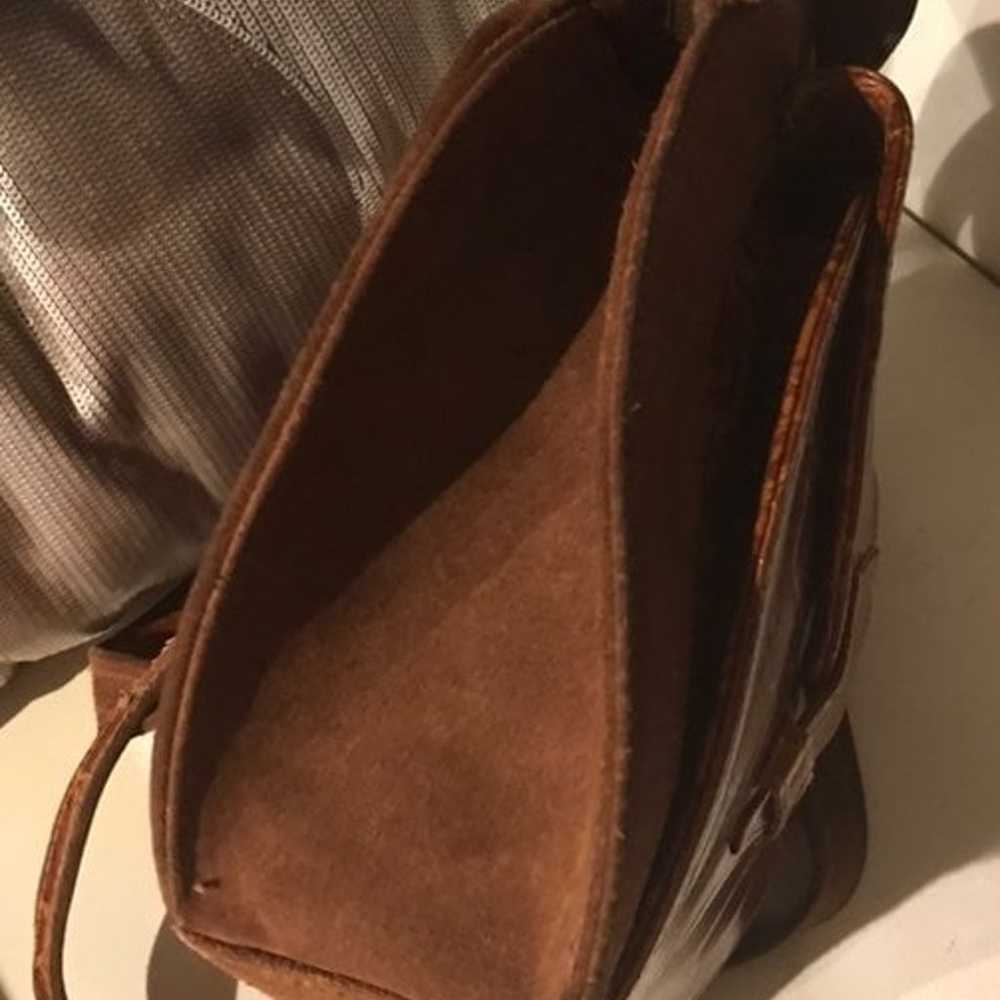 Vintage Boho Italian Sabissati purse Suede/Leather - image 10