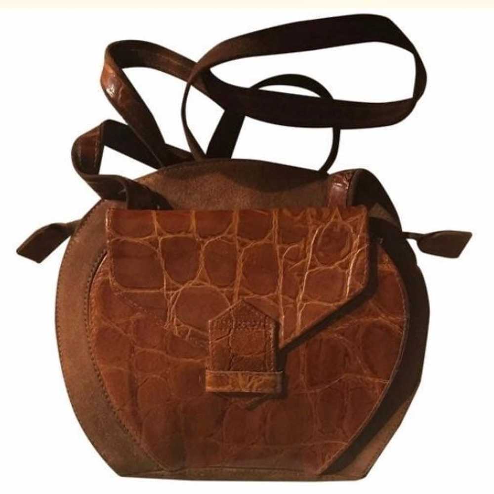 Vintage Boho Italian Sabissati purse Suede/Leather - image 1