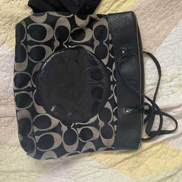 black and white coach bag authentic