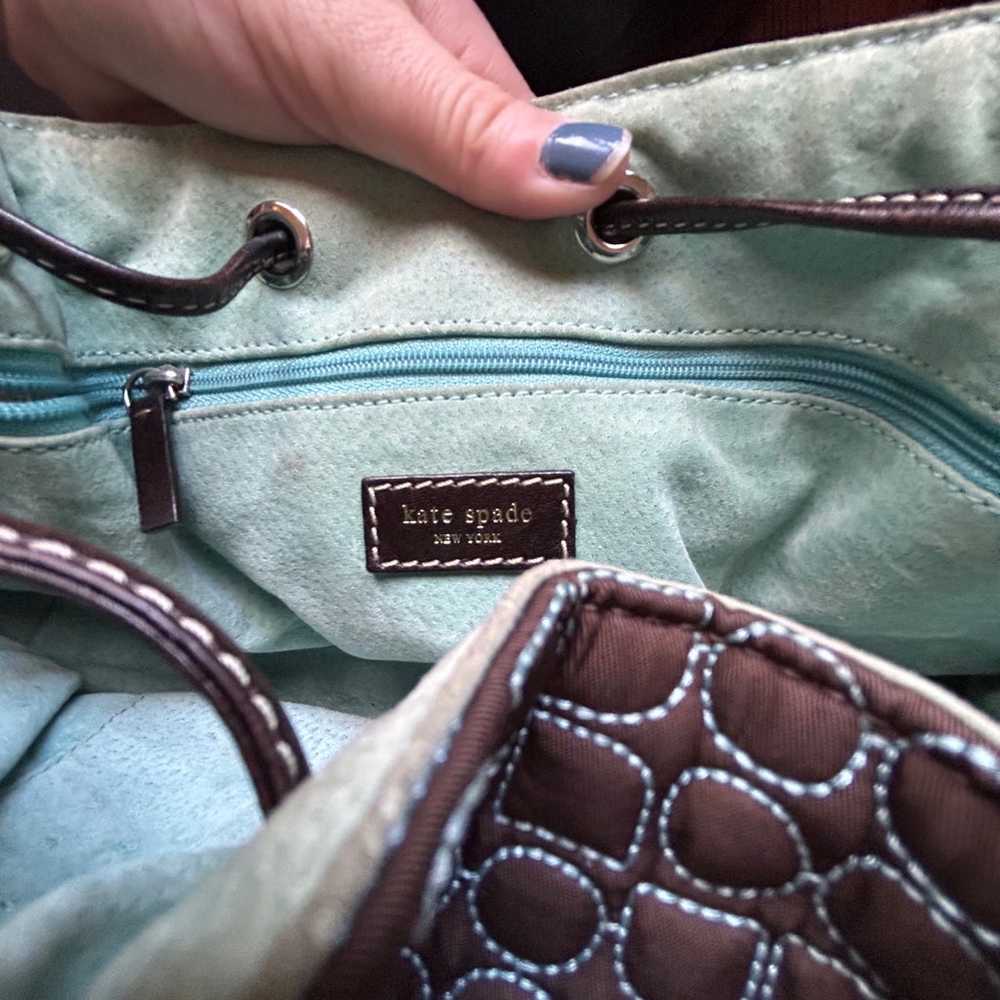 Kate Spade purse with fabric - image 2