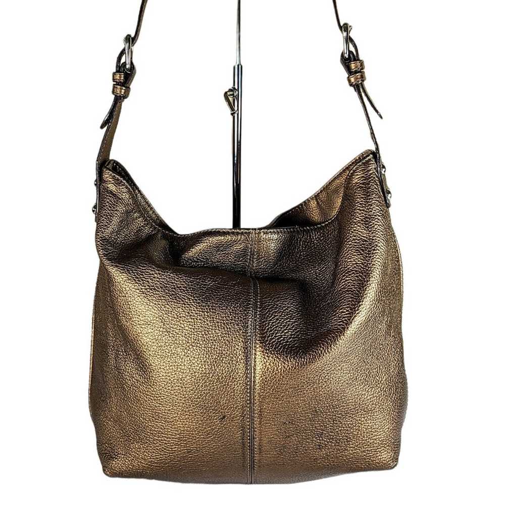 Vintage Tignanello Metallic Copper Leather Hobo Shoul… - Gem