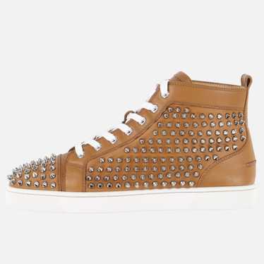 Christian Louboutin Brown Leather Louis Spikes Hi… - image 1