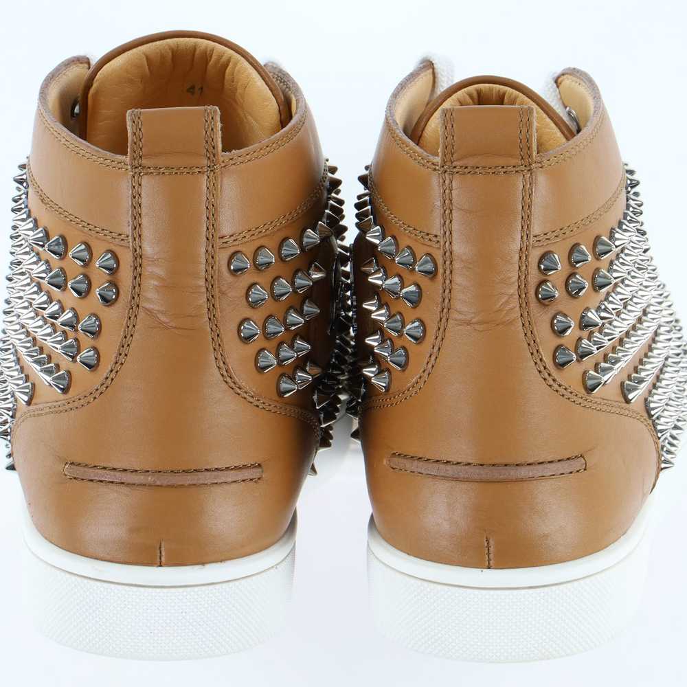 Christian Louboutin Brown Leather Louis Spikes Hi… - image 5