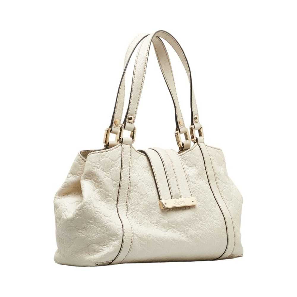 Gucci GUCCIsima Handbag 233610 White Leather Wome… - image 2