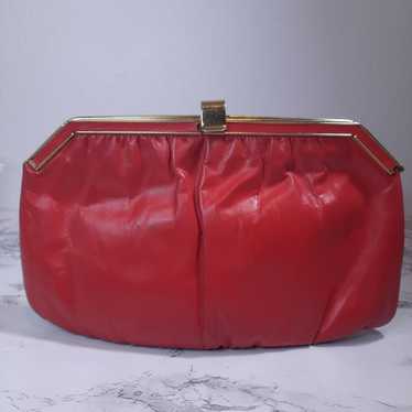 Vintage Mardane 1960s Red Leather Cocktail Purse … - image 1
