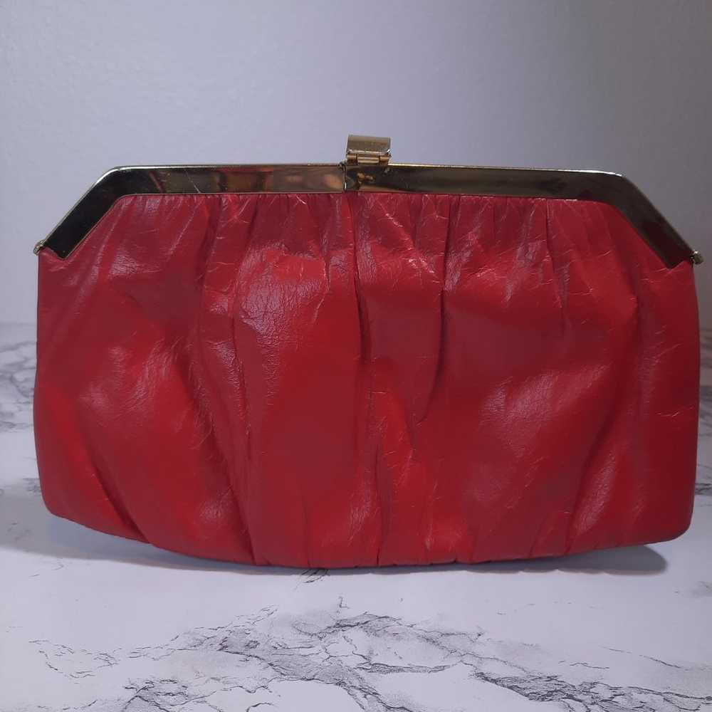 Vintage Mardane 1960s Red Leather Cocktail Purse … - image 4