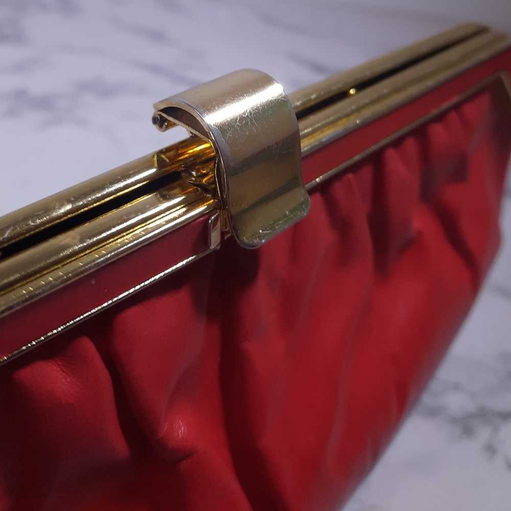 Vintage Mardane 1960s Red Leather Cocktail Purse … - image 9