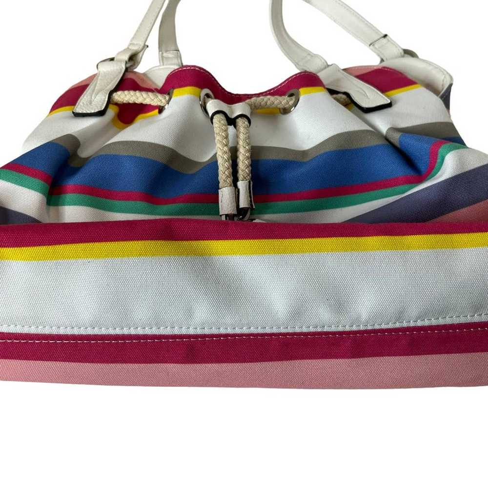 Liz Claiborne Vintage Striped Satchel Hobo Purse - image 3