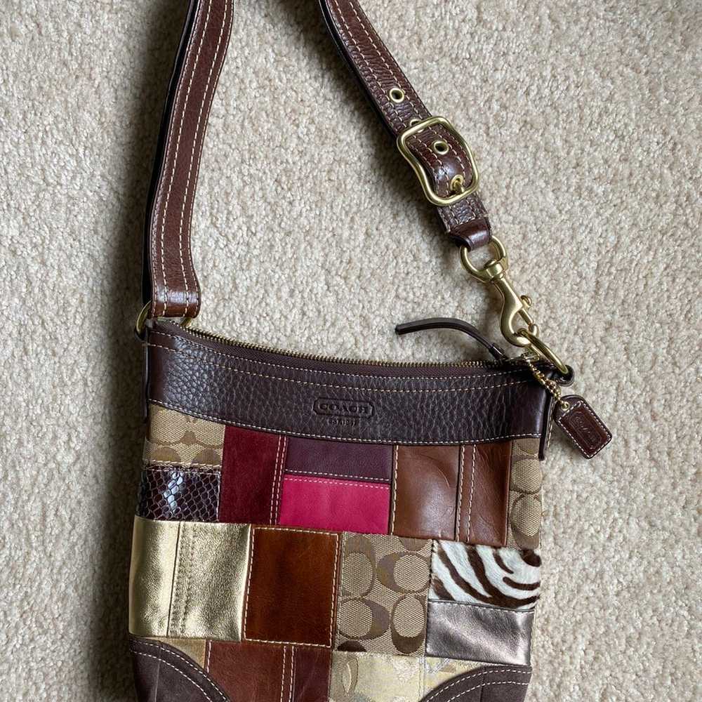 Vintage Coach patchwork purse - image 2