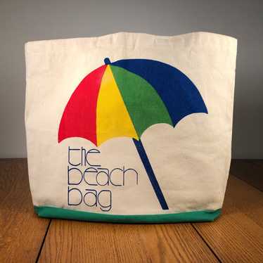 Vintage classic canvas beach bag tote - image 1