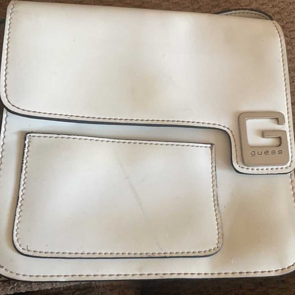 Guess Vintage white leather purse Y2K era rare - image 10