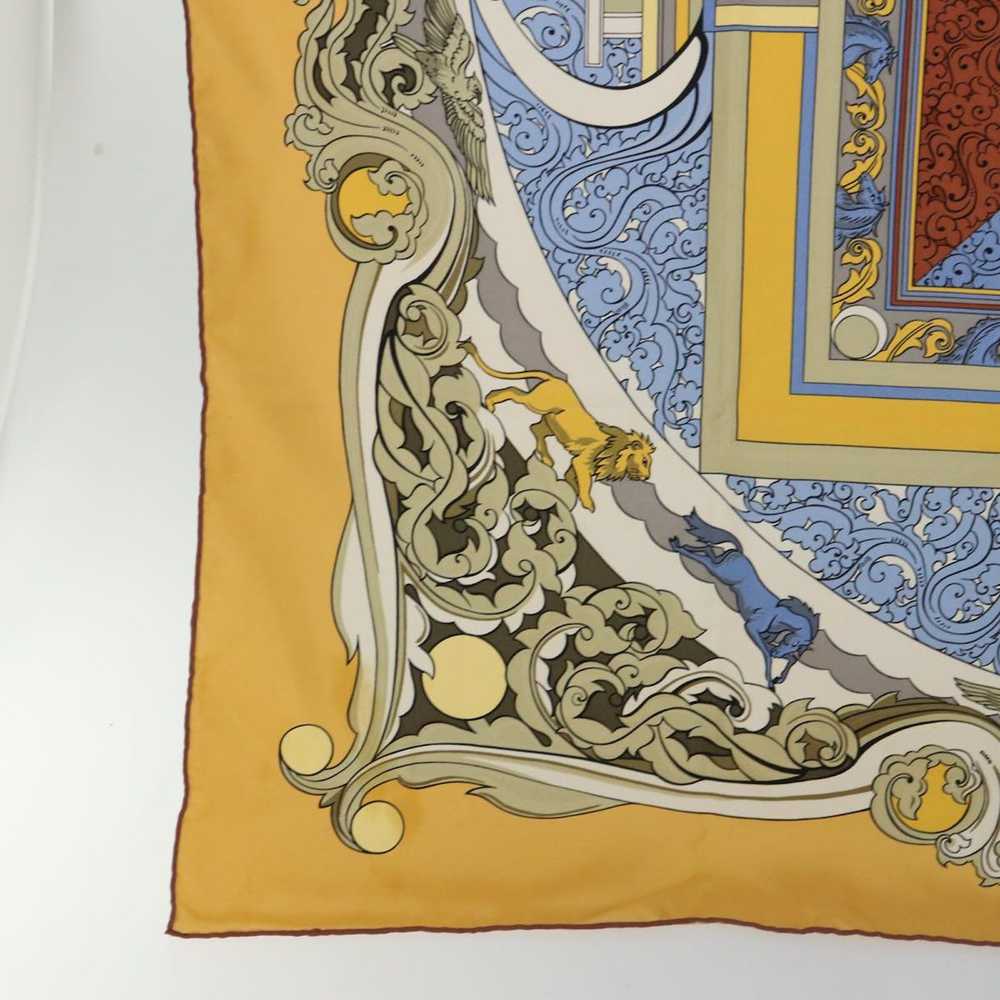 Hermes HERMES Carre 90 ANIMAUX SOLAIRES Scarf Sil… - image 9