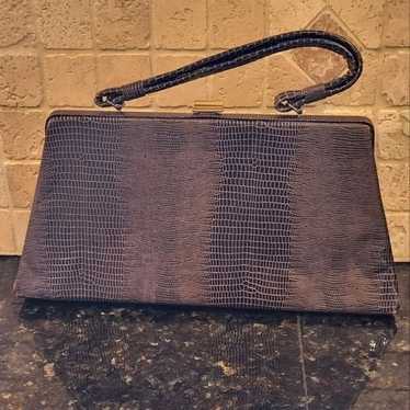 Vintage Dover Brown Leather Handbag - image 1
