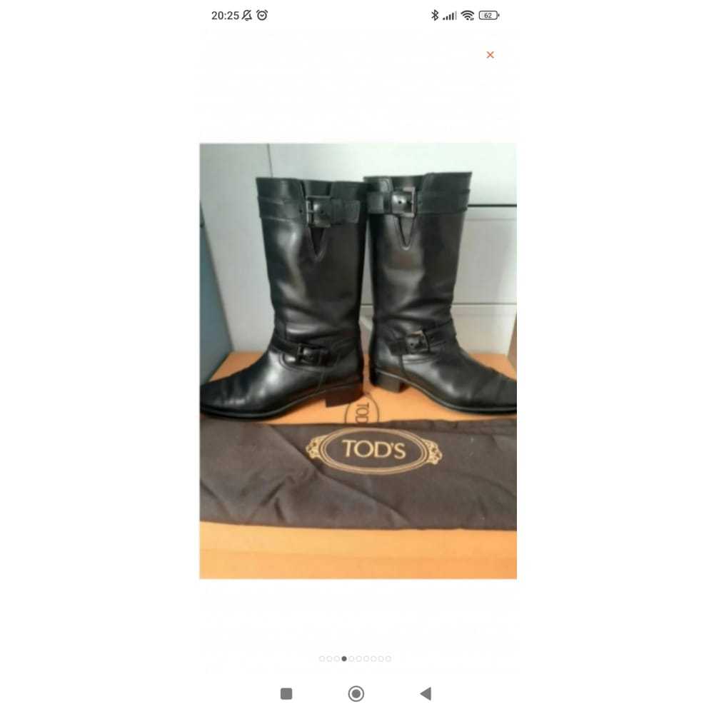 Tod's Leather biker boots - image 4