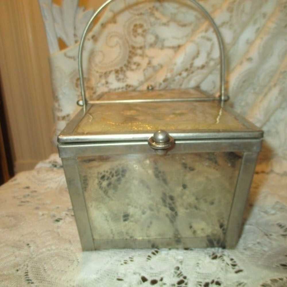 vintage metal basket handbag - image 6