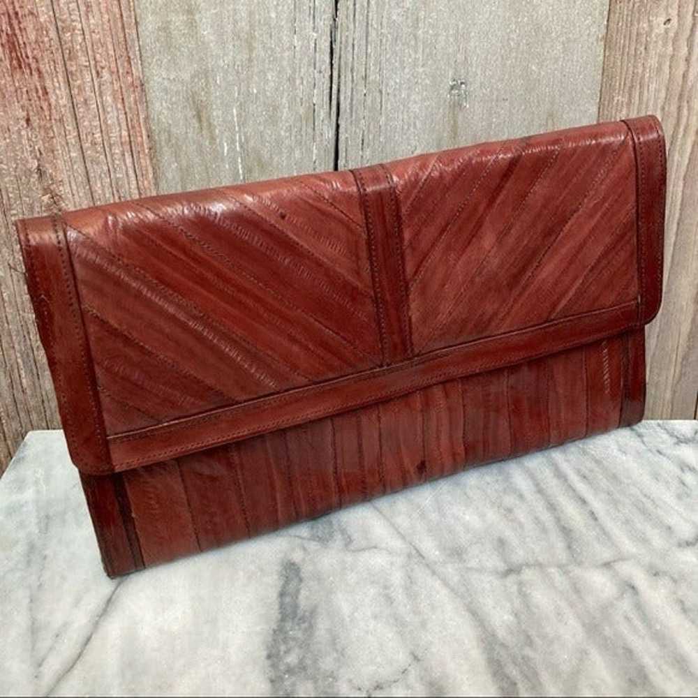 Vintage Eel Skin Clutch - image 2