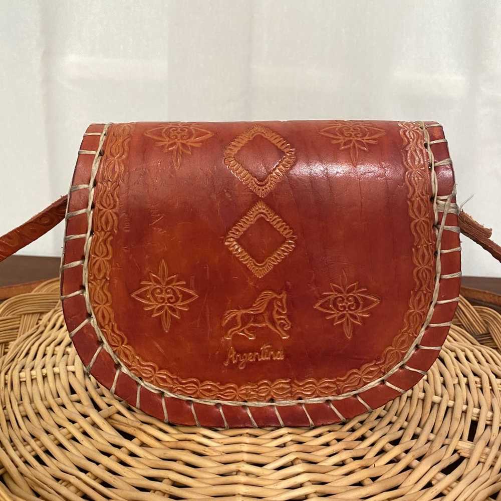 Leather Argentina Crossbody Purse Bag - image 7