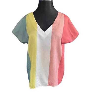 Misslook Tunic striped multi color color block sh… - image 1