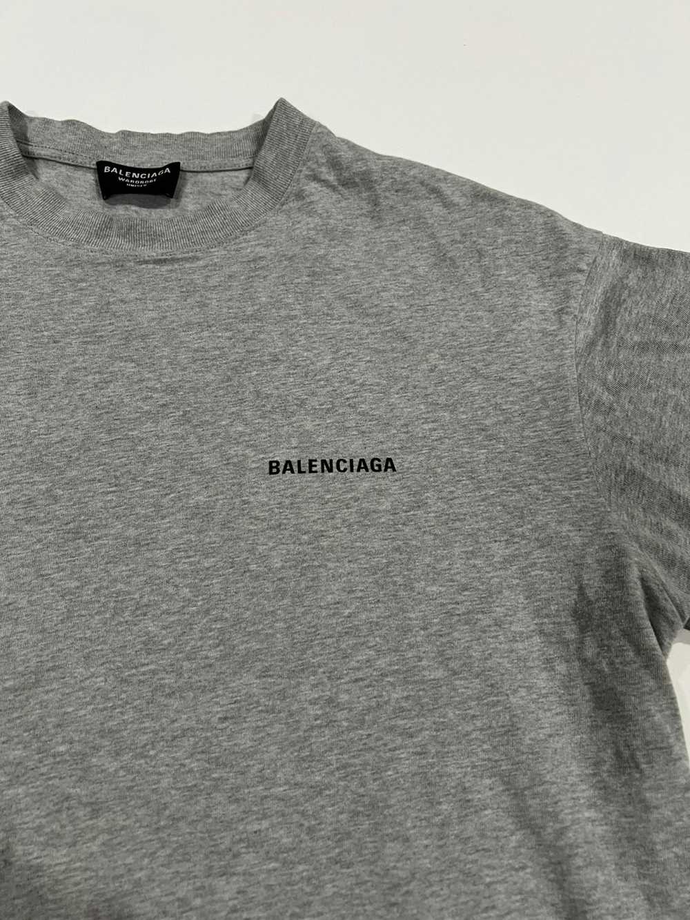 Balenciaga Balenciaga Grey Logo Tee - image 2