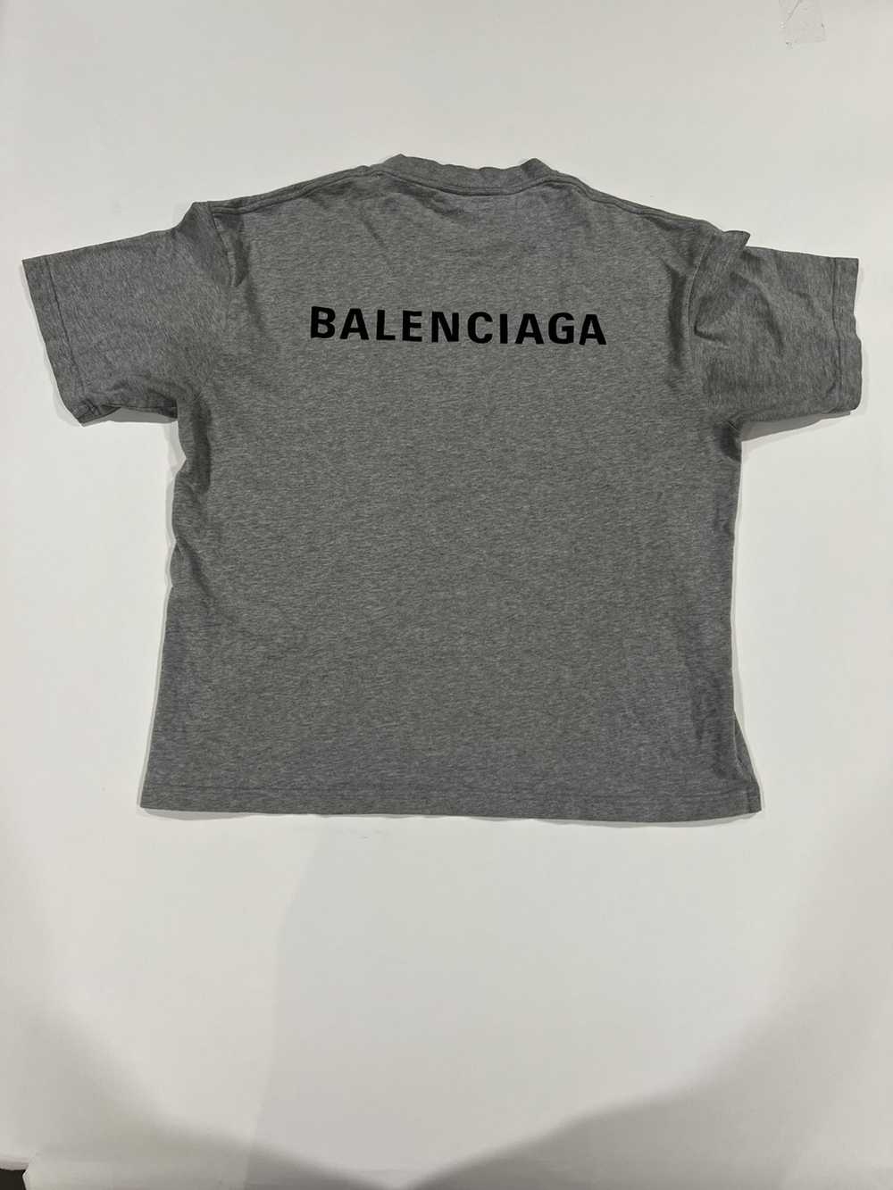 Balenciaga Balenciaga Grey Logo Tee - image 5