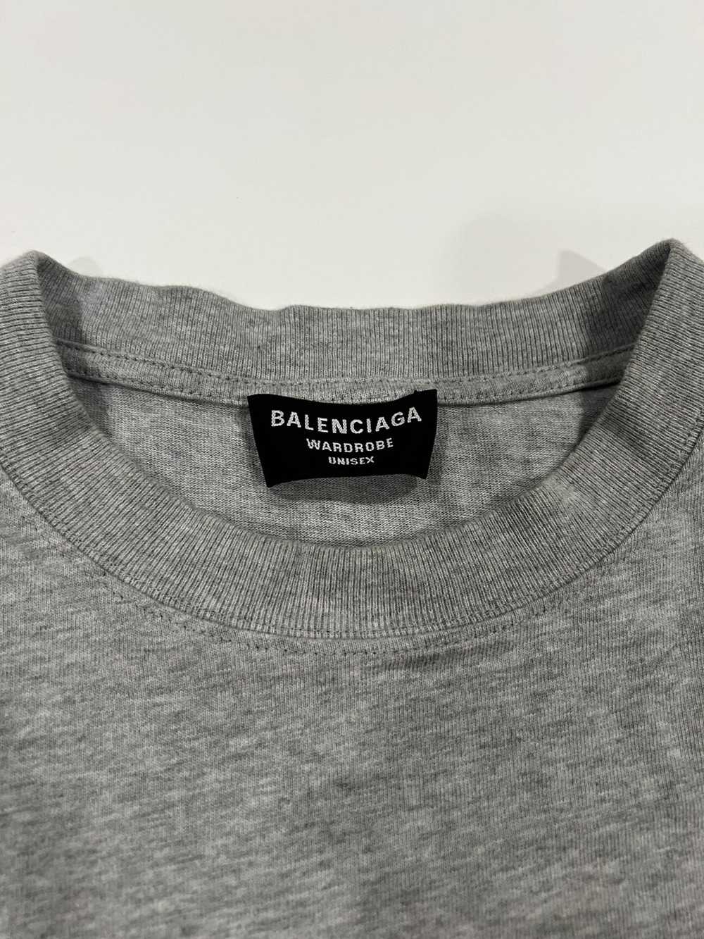 Balenciaga Balenciaga Grey Logo Tee - image 6