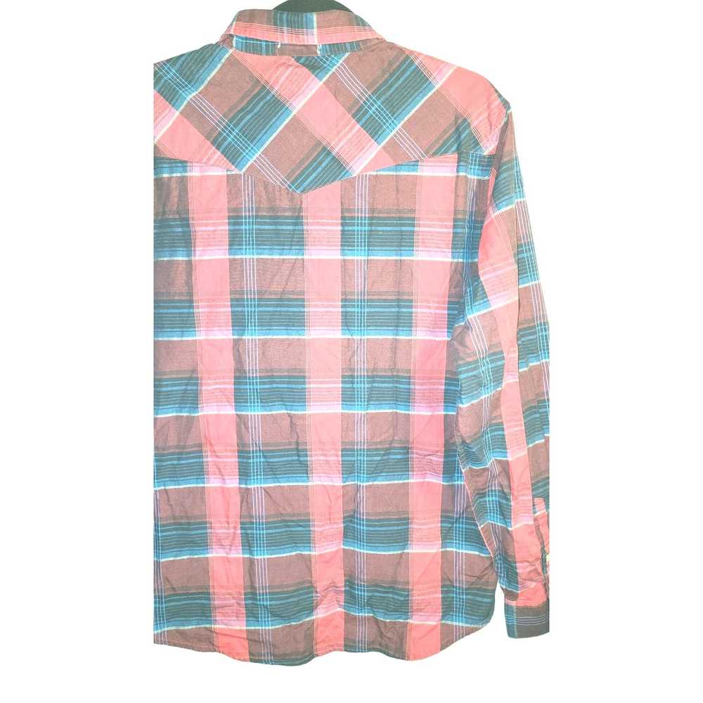 Levi's Mens Medium Levis Red Plaid Long Sleeve Bu… - image 6