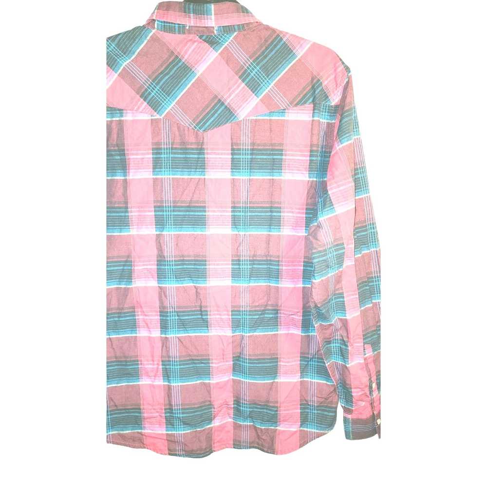 Levi's Mens Medium Levis Red Plaid Long Sleeve Bu… - image 7