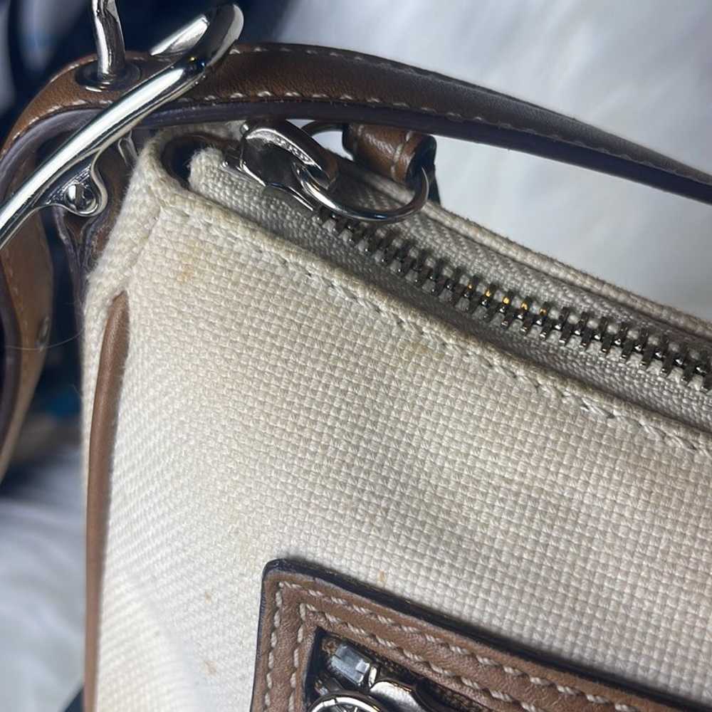 Coach Vintage Linen & Leather Handbag - image 4