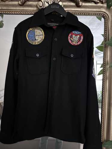 Schott Schott NYC Navy Million Shirt Jacket vintag