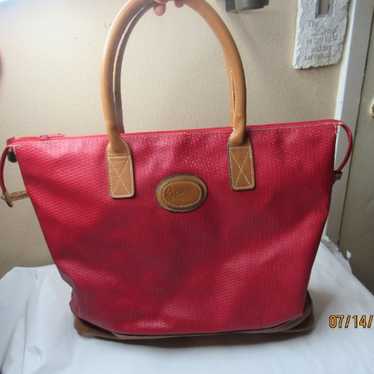 vtg Ricardo Beverly Hills red large Shoulder Bag … - image 1