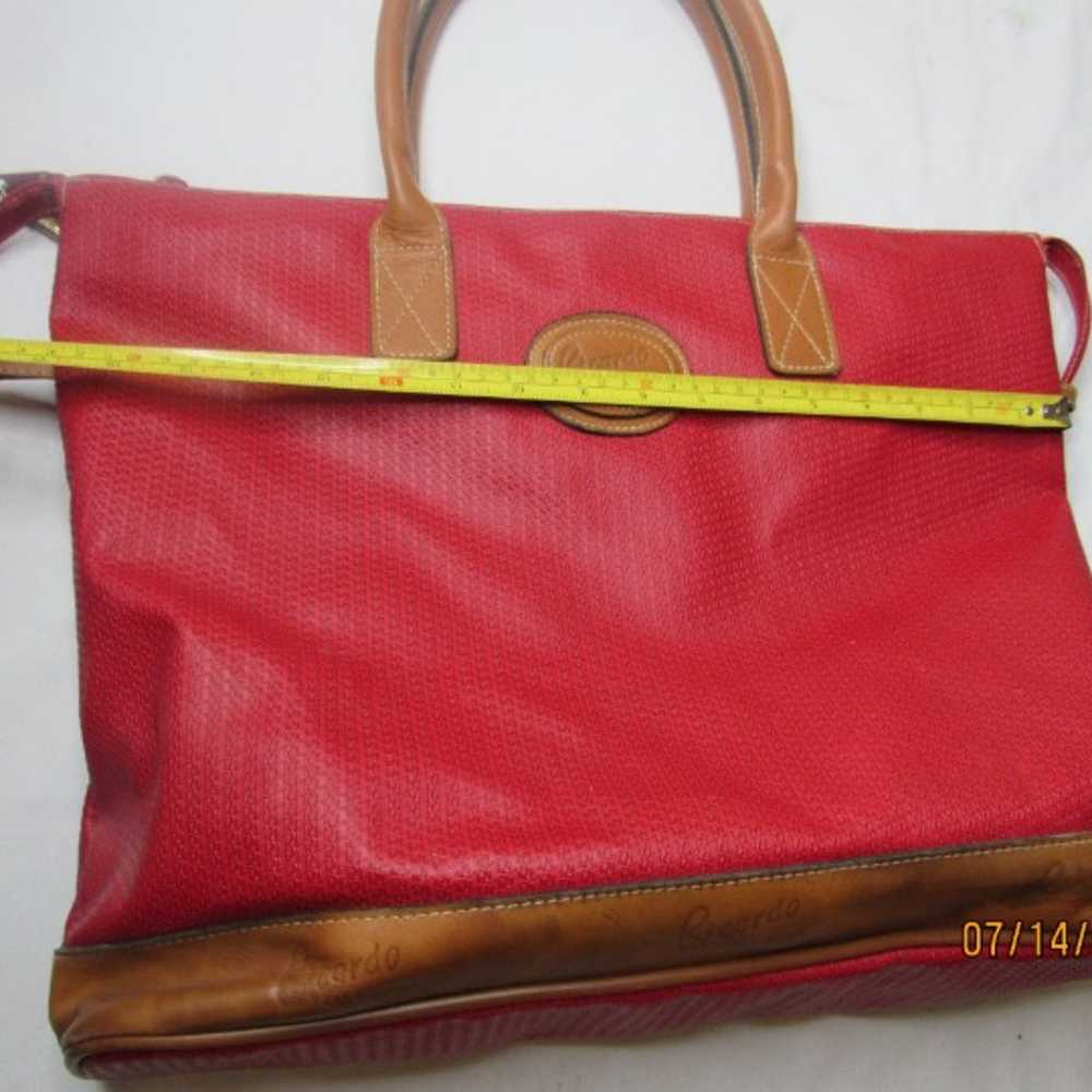 vtg Ricardo Beverly Hills red large Shoulder Bag … - image 5