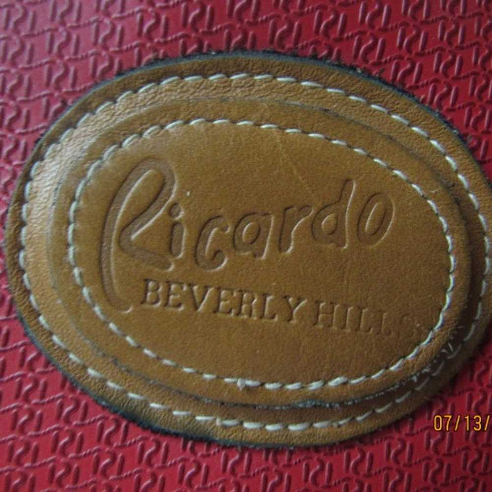 vtg Ricardo Beverly Hills red large Shoulder Bag … - image 6