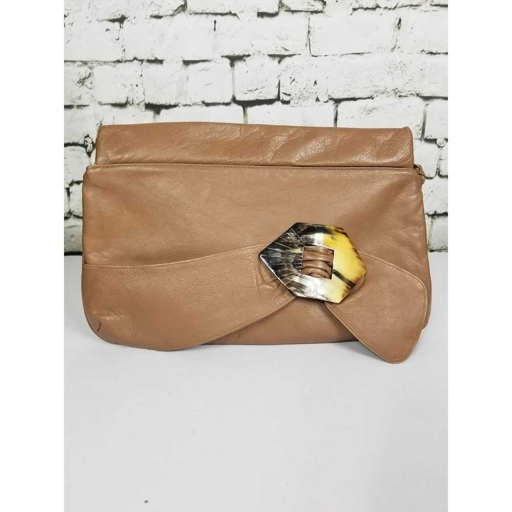 70's VINTAGE JERRY MOSS Leather Clutch - image 1
