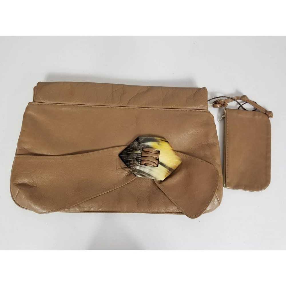 70's VINTAGE JERRY MOSS Leather Clutch - image 2